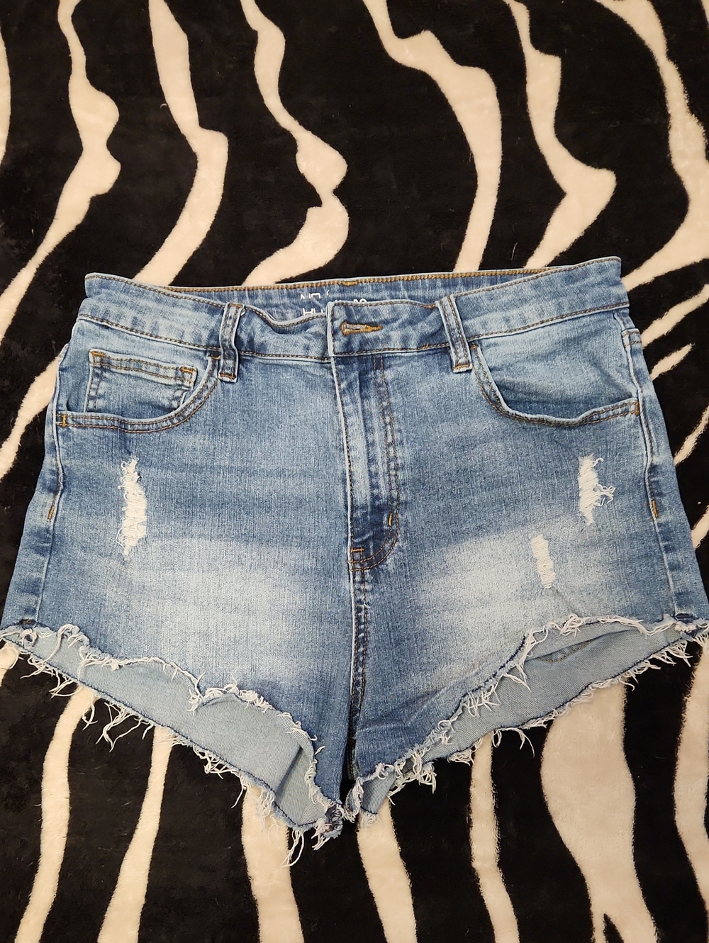 NOBO Light Blue Distressed Denim Cutoff Shorts